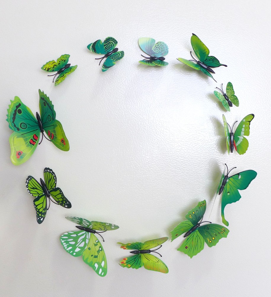 Butterfly Refrigerator Magnets 3 D Wall Sticker(different sets for select)