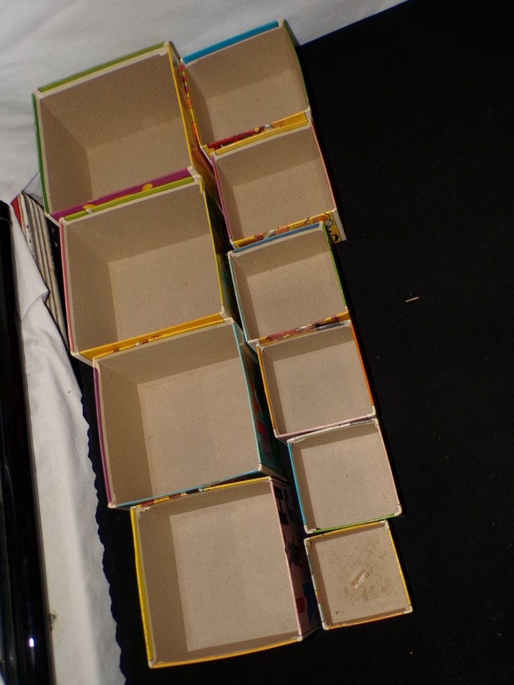 Old Walt DISNEY Stacks Stacking Boxes Blocks Jiminy Cricket Dumbo Tinker Bell