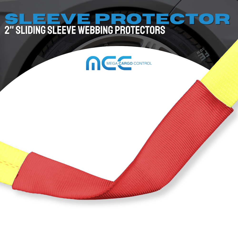 10 Pack 24" Sliding Sleeve Webbing Web Protector for 2" Ratchet Tie Down Strap