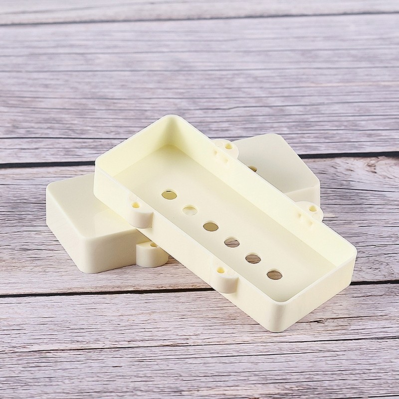 Quality Plastic Guitar Pickup Covers in Aged White Finish for Seamlessly Replace