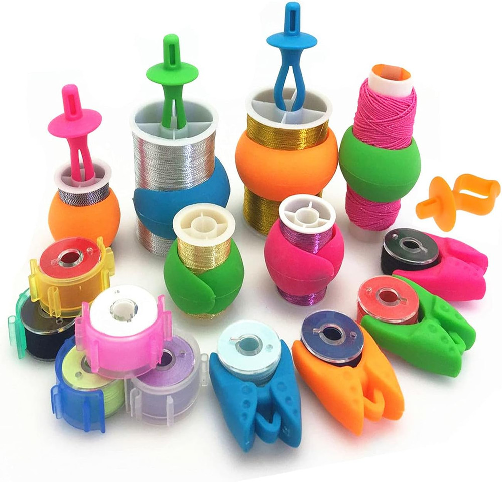 Fbshicung 70Pcs Thread Spool Huggers -Thread Spool Savers/Bobbin Holders/Bobbin