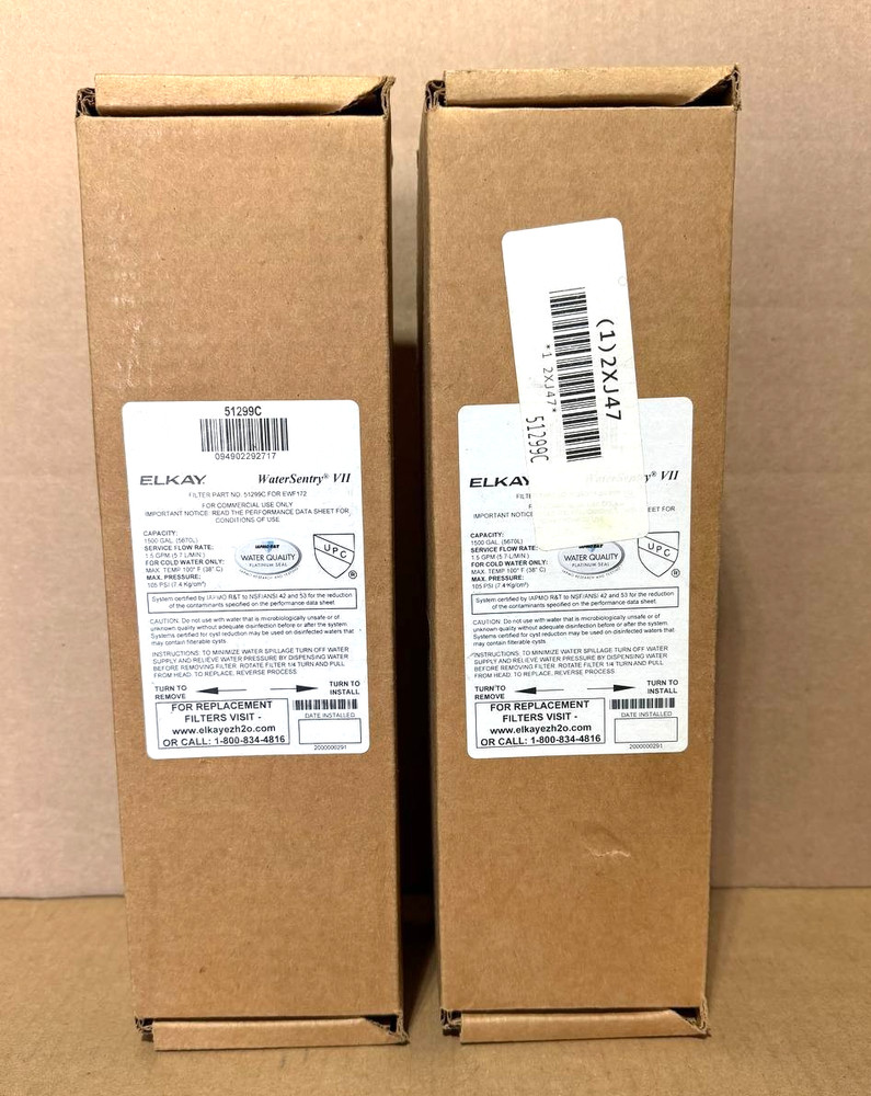 Lot of 2 Elkay 51299C WaterSentry VII Replacement Filter