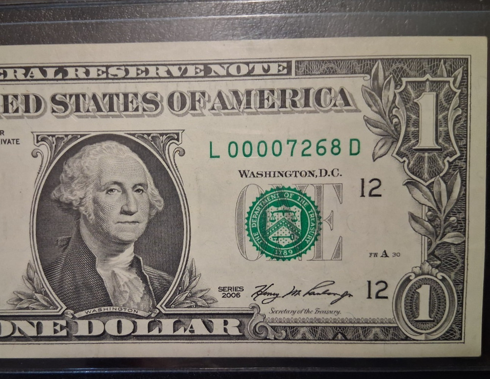 US ONE and FIVE DOLLARS 2006-2017 LOW SERIAL NUMBER VF