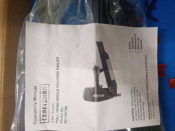 2 3/4 Angle Framing Nailer - Craftsman