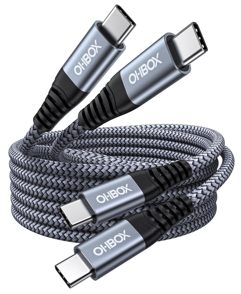 USB C to C Cable 60W [2Pack 6FT], Type C Fast Charging 6FT, Grey