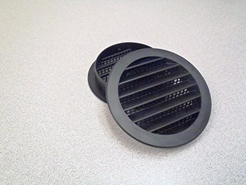 3" Round Plastic Vent - Black - Package of 4
