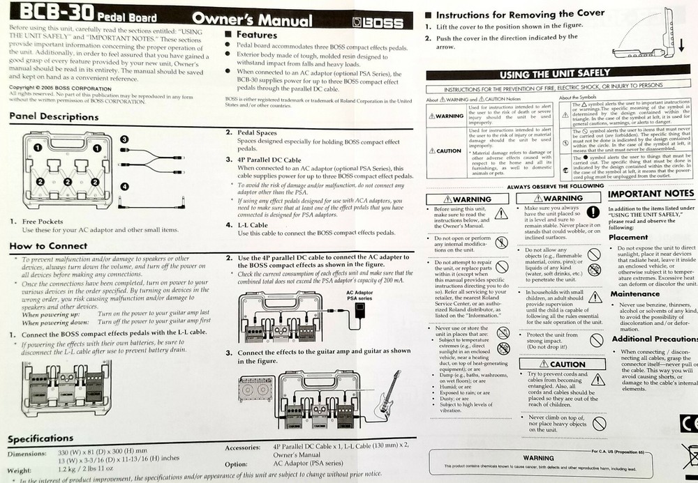 Boss Pedals and Pedal Case [see description]