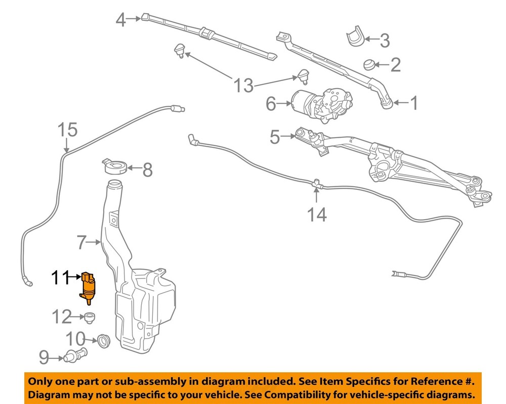GM OEM Windshield Window Wiper-Front Washer Pump 23131659