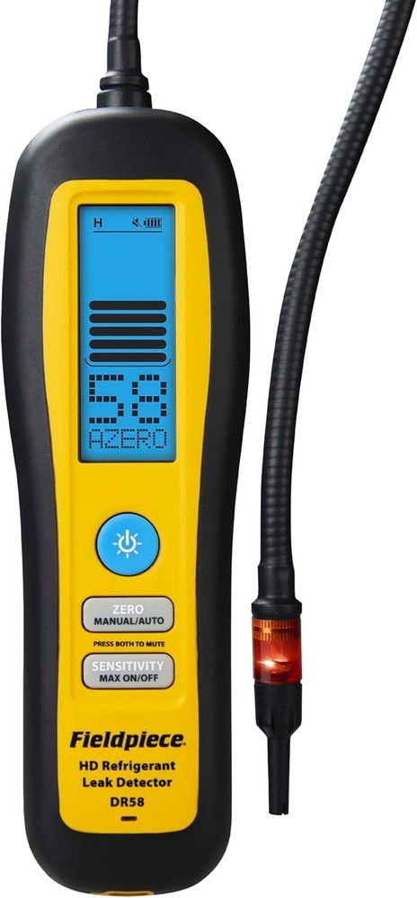 Heated Diode Refrigerant Leak Detector with LCD Screen and Replacement Tips