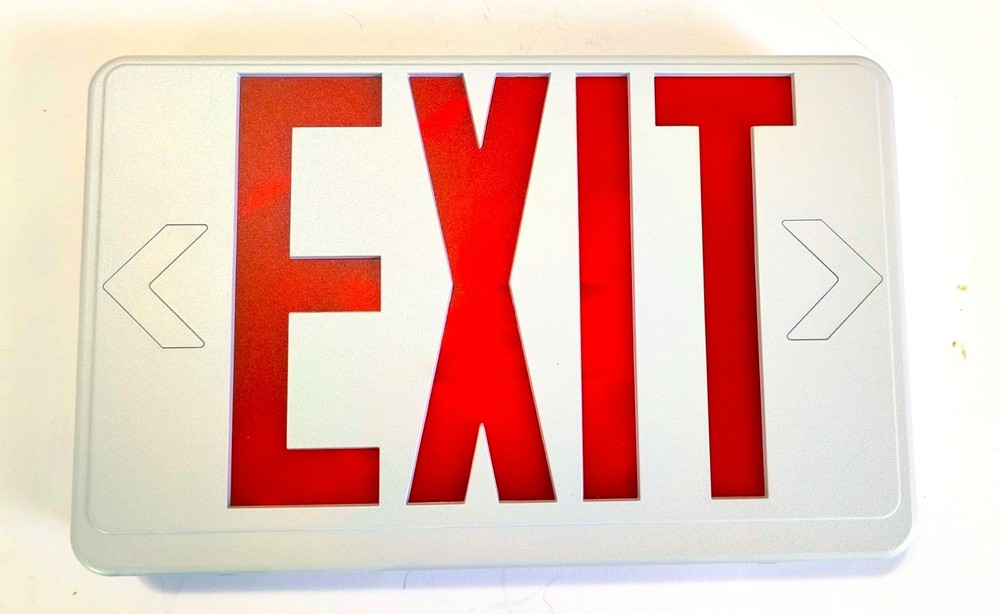 LED EXIT Lighting Fixture Universal Single/ Double Face Configuration Red /Green