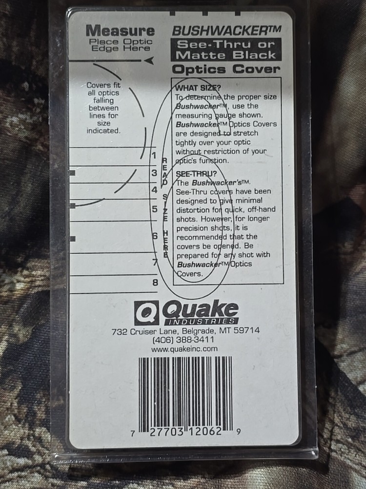 Quake Bushwhacker Scope Cover Size 6