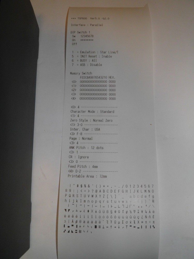 Star TSP600 643D Thermal POS Receipt Printer Parallel w Power Supply TESTED