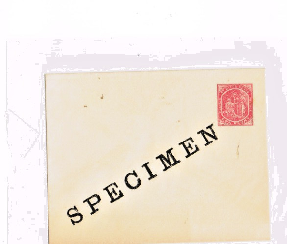 1d St Kitts Nevis Postal Stationery envelope. SPECIMEN