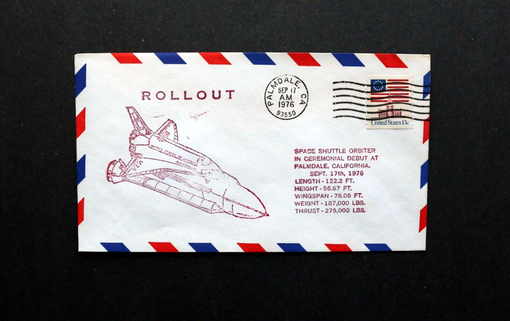 NASA Space Shuttle Enterprise Rollout 1976 - Boudwin Cachet Cover