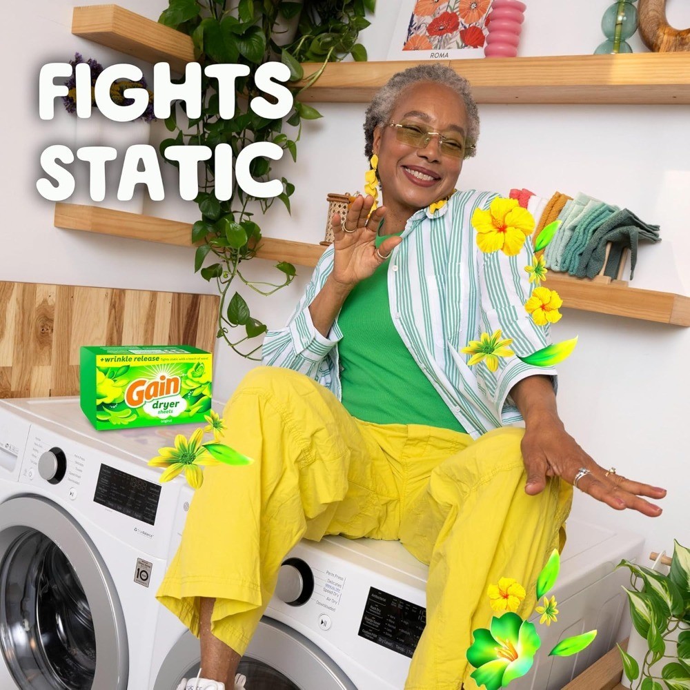 Wrinkle Release Dryer Sheets, Static Fighter, Original Fresh Scent, 120 Count