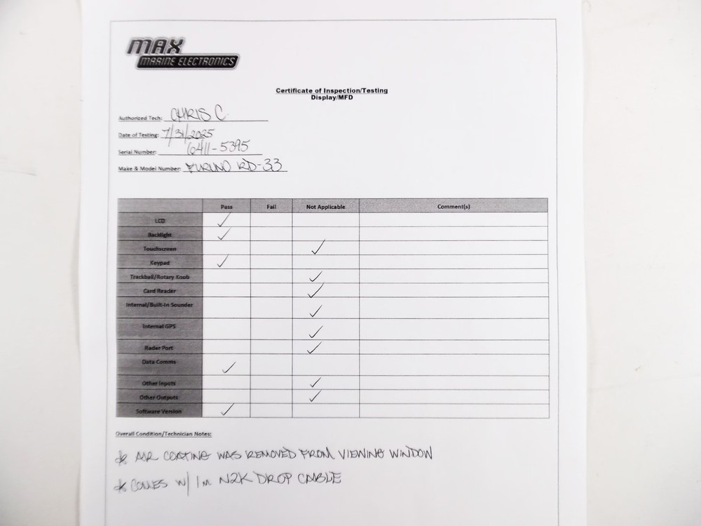 Furuno RD-33 - N2K Data Organizer w/Drop Cable ~Bench-Tested~