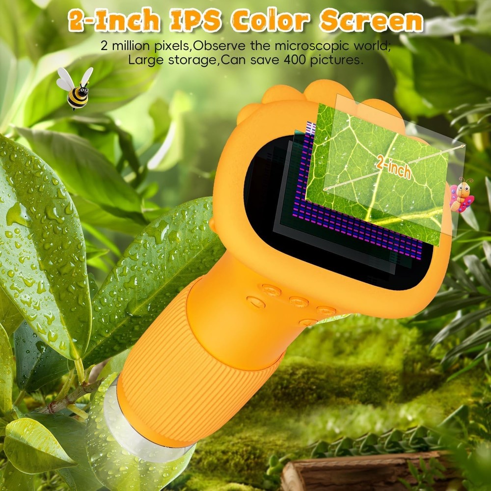 1000X Handheld Digital Microscope for Kids: Pocket Microscope- Christmas Gift