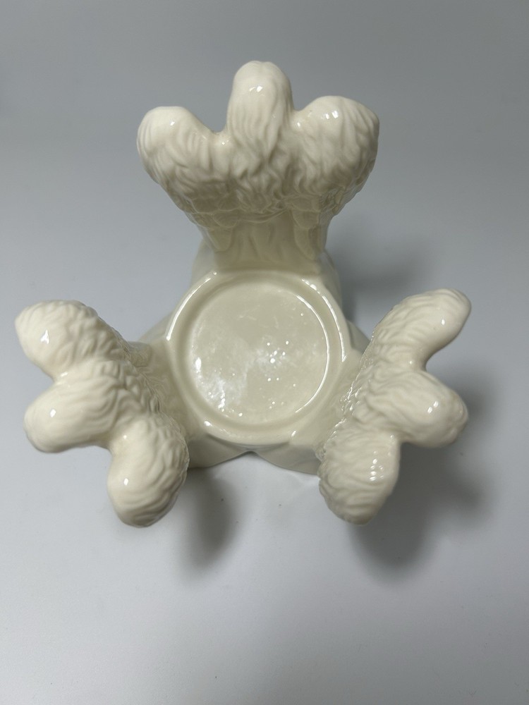 Three Angels Ivory Ceramic Column Candleholder
