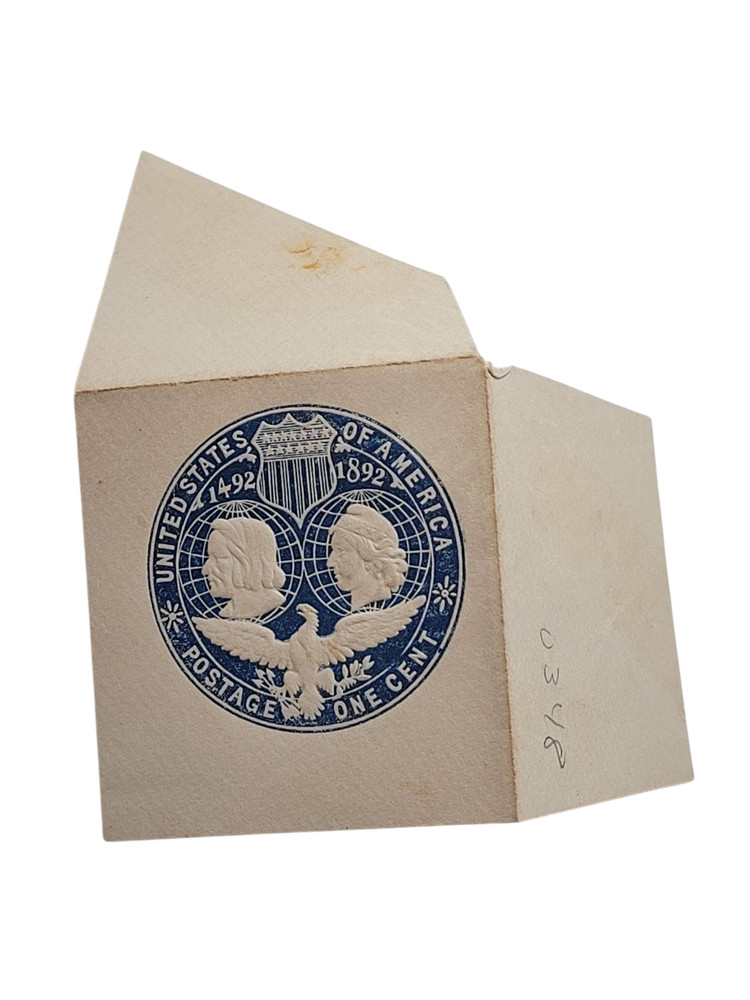 US Scott # U348-351 Cut Square Blue - Single - Vintage 1 Cent Postage