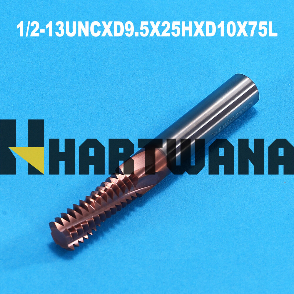 13UNC-1/2 CARBIDE THREAD MILL SOLID CARBIDE TiAlN Thread 4-Flute Milling