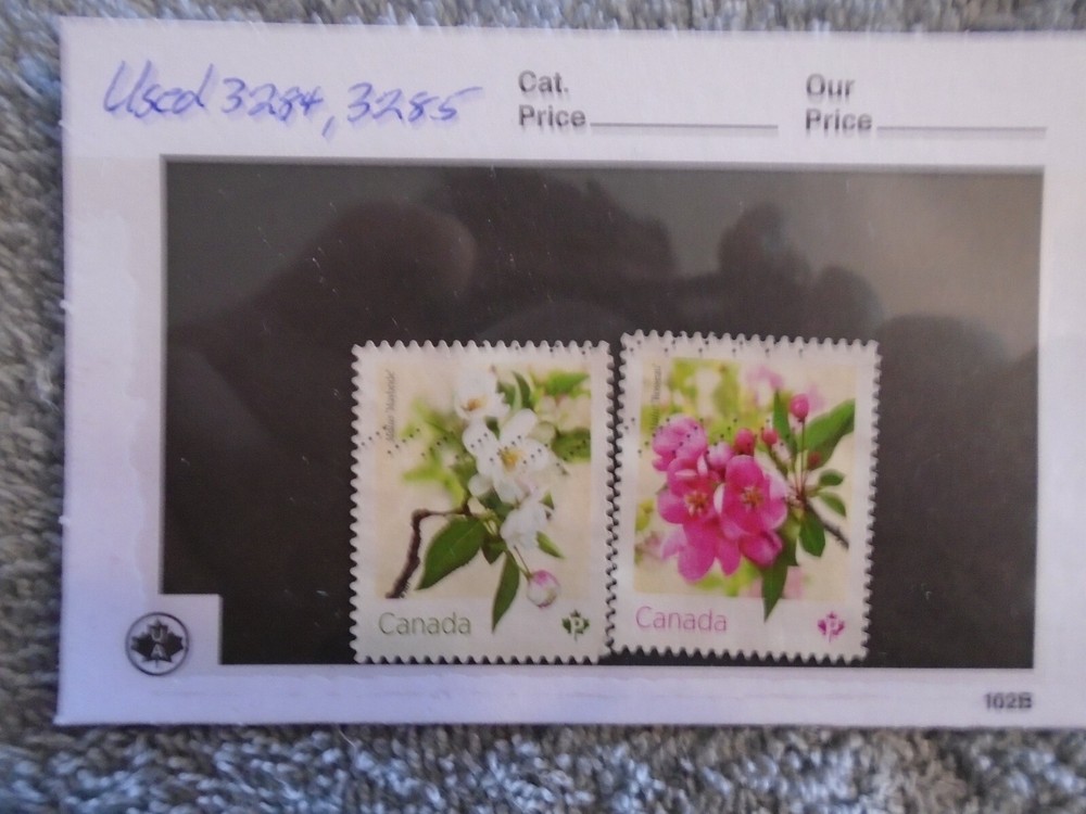Canada Used 3284 3285 Crabapple Blossoms