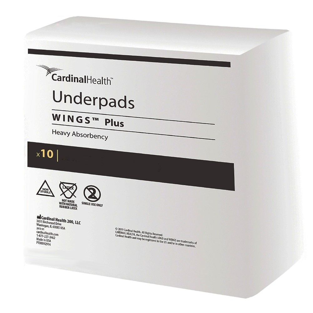Wings Plus Underpad Heavy Absorbency 30X30" 10 ct