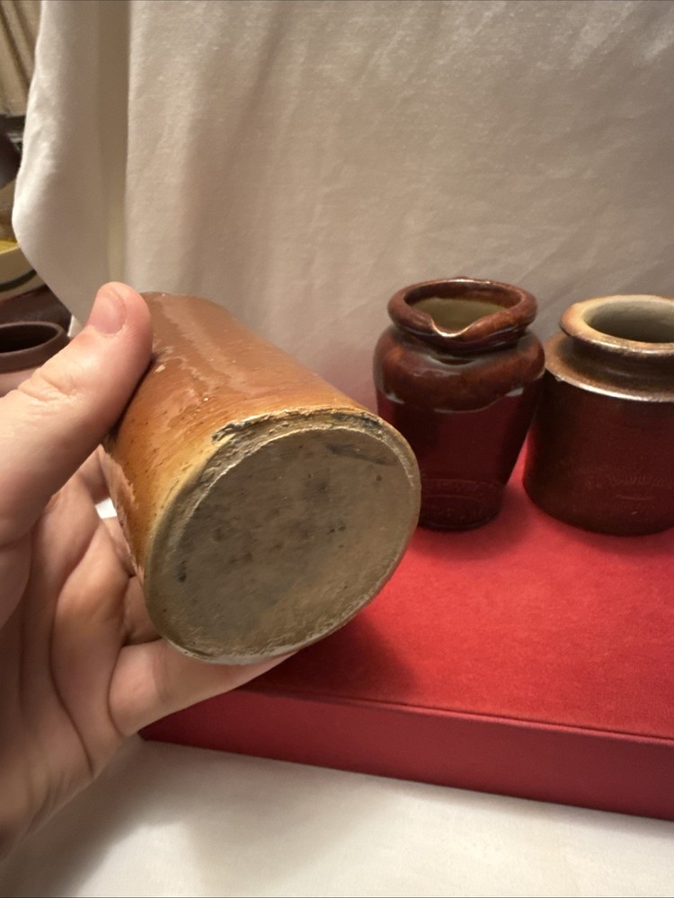 Vintage Group Of Mixed Incised Stoneware Pots
