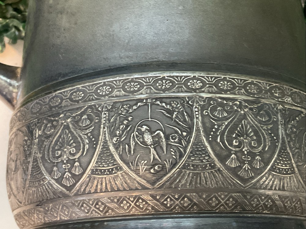 Silver Ice And Water Pitcher “Quadruple Plate”