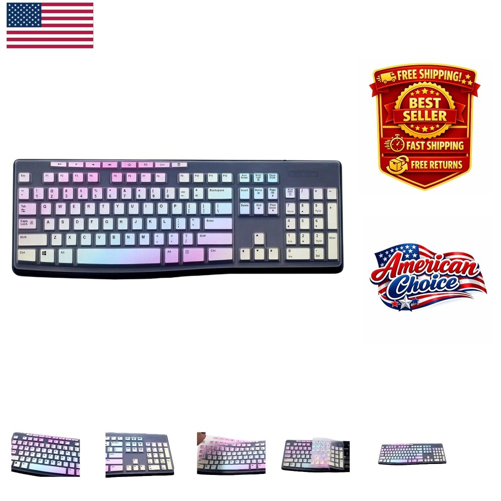 Personalized Colorful Keyboard Protector Compatible with Logitech K200 K260 K270