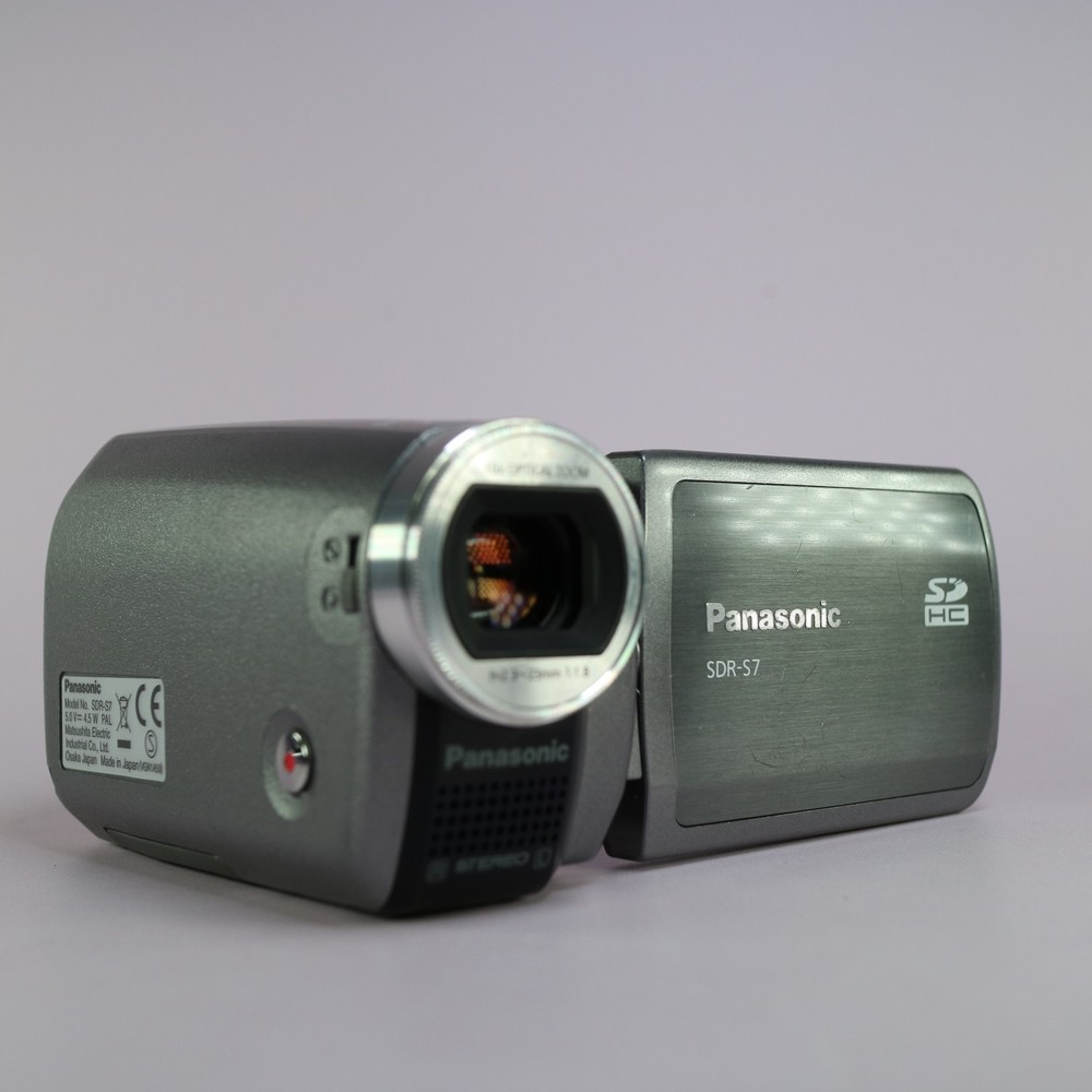 Panasonic SDR-S7 Handheld Digital Camcorder Silver Tested Full Working Set