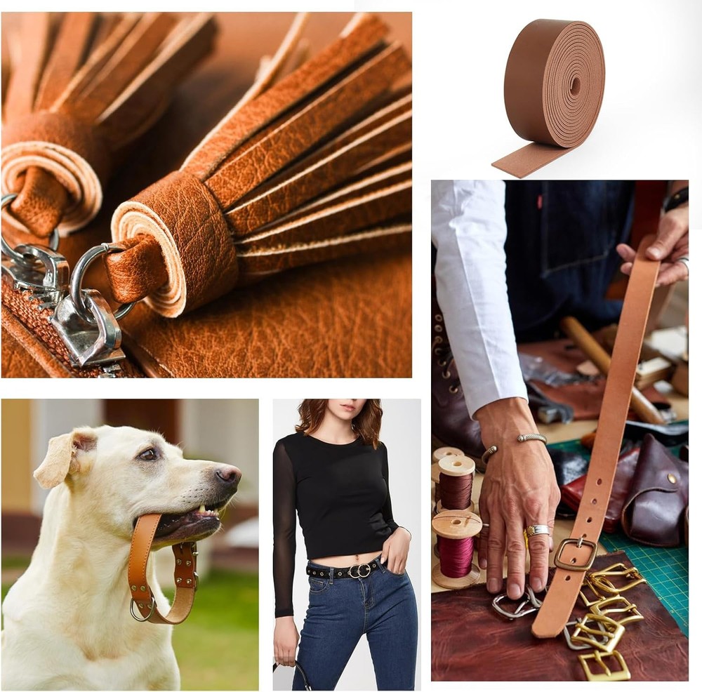 Faux Leather Strap Strips Double Sided PU Leather Crafts DIY Width 10mm-30mm