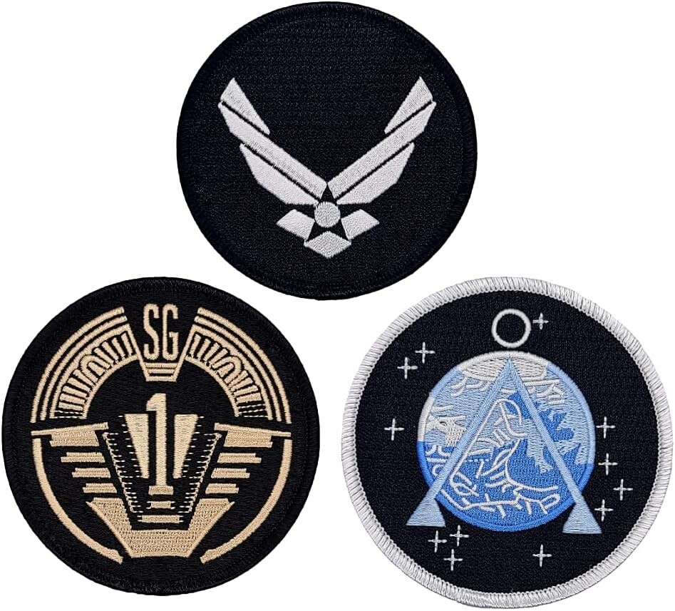Stargate SG-1 Uniform Costum Embroidered Patch |3PC Hook Backing 3" (QP97)