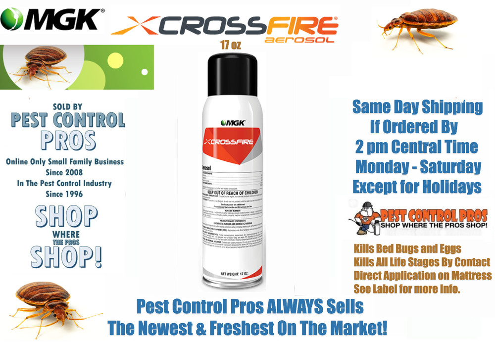 17 oz CrossFire Bed Bug Control Aerosol RTU Kill Bedbugs Eggs & Nymph Cross Fire
