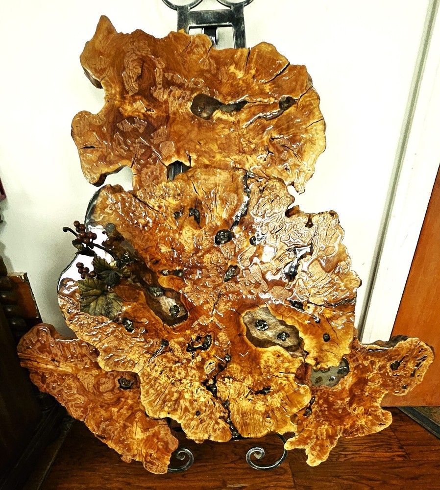 Wall decor Panno. Original design and technique. 3D Organic Olive tree burl.