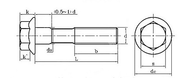 2Pcs Saw Blade Bolt M6 x 18mm Left Hand Thread[M158a]