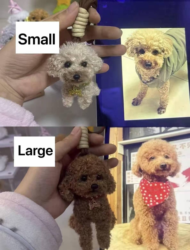 Custom Needle Felted Pet Portrait Keychain 🐾
