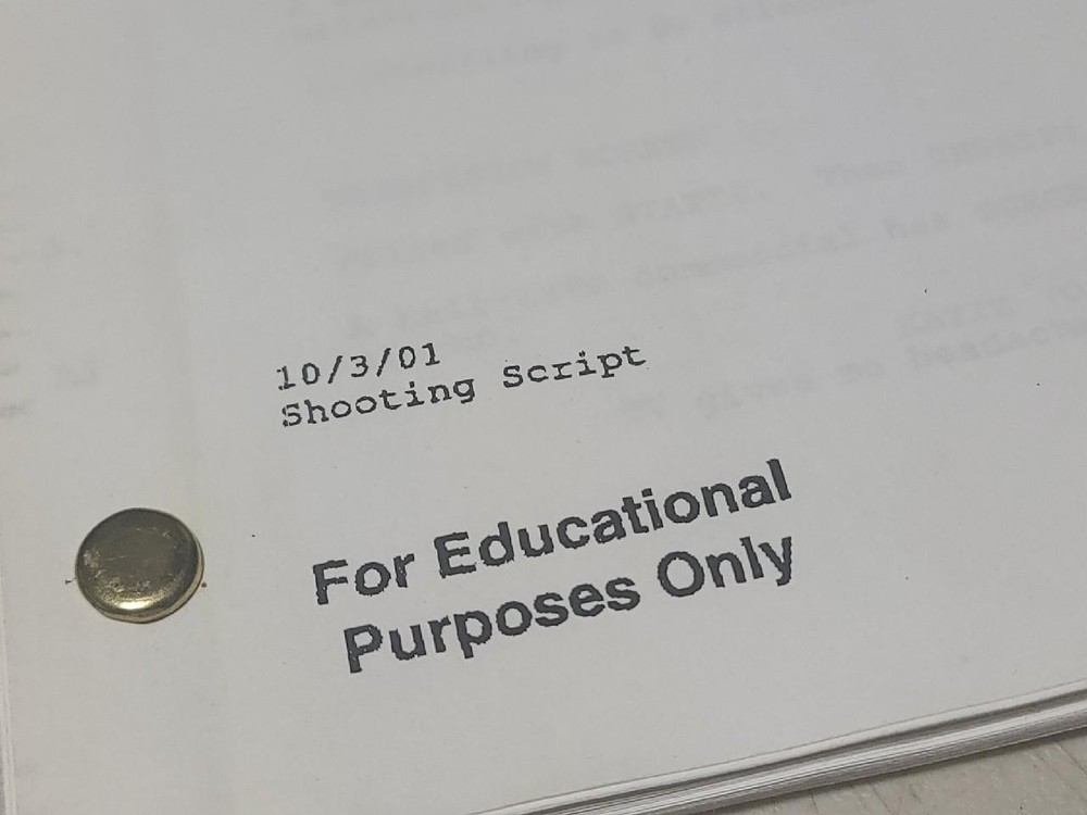 The Ring 10/3/2001 Shooting Screenplay Script by Ehren Kruger