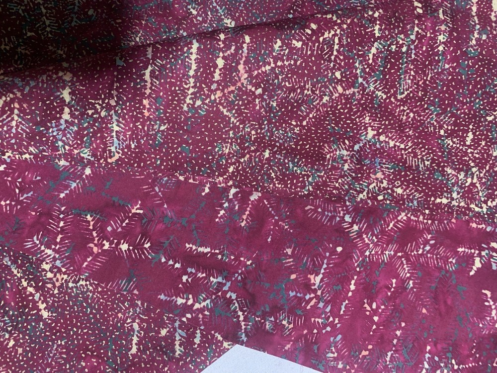 Holiday Theme Pine Bough Cotton Fabric