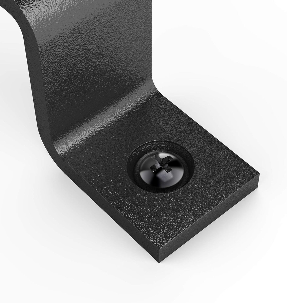 8" Black Iron Pulls for Gates, Sheds - 2 Pack