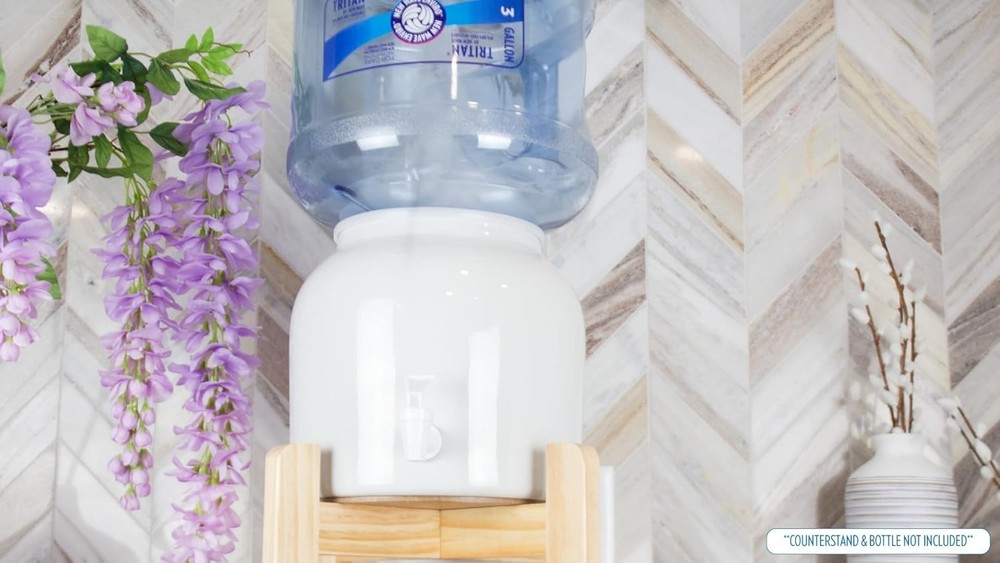 Porcelain Water Dispenser, Classic White