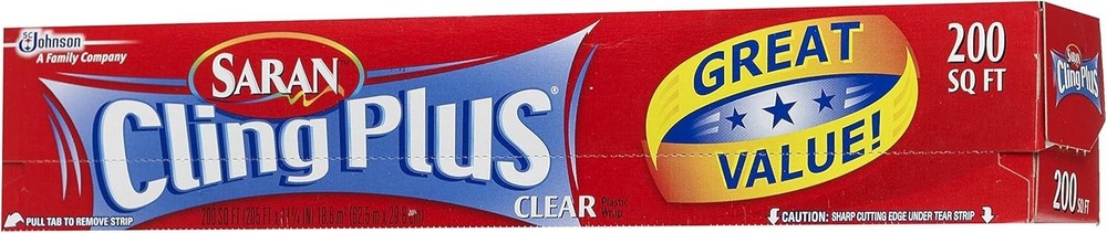 Plus Plastic Wrap, 200 Sq Ft, 1 Count (Pack of 1)