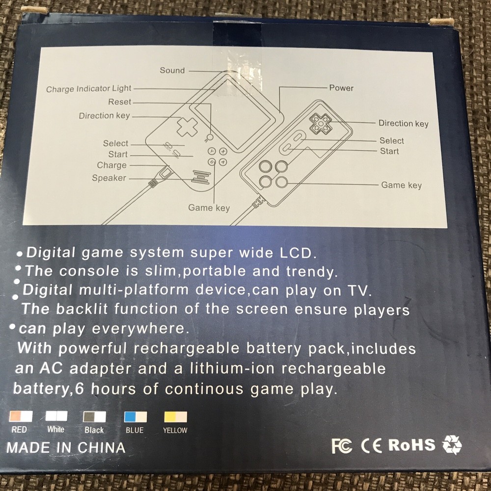 Large Screen Mini Handheld Digital Game System