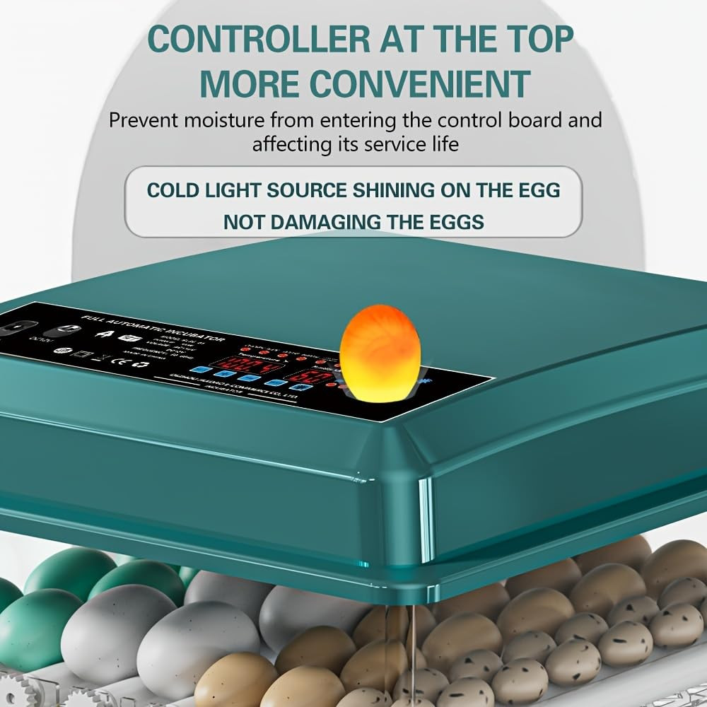 Automatic Egg Incubator 36-Tray, Digital Humidity Control with Auto Flip, Adjust