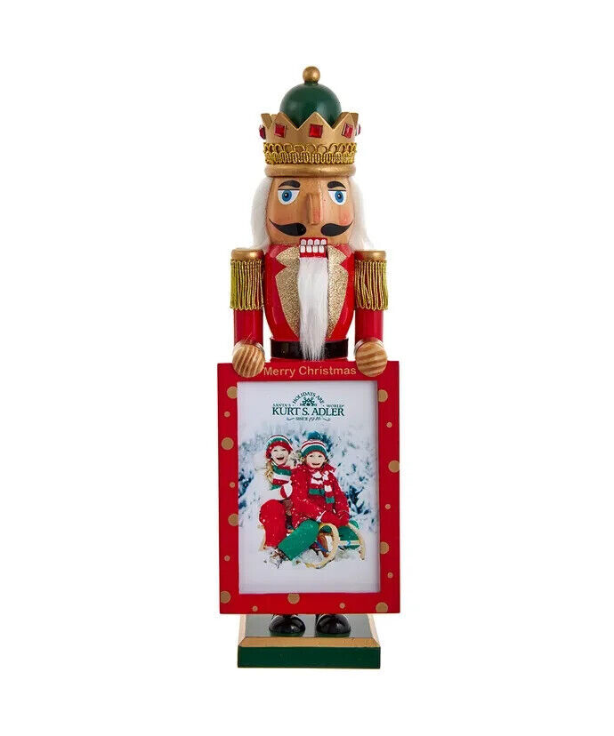 15" King Nutcracker Holding Picture Frame C5964 dw