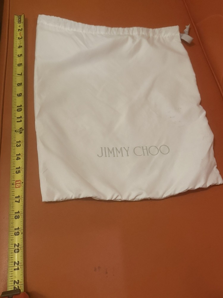 Authentic Jimmy Choo Dust Bag Drawstring 17x14”White Branded