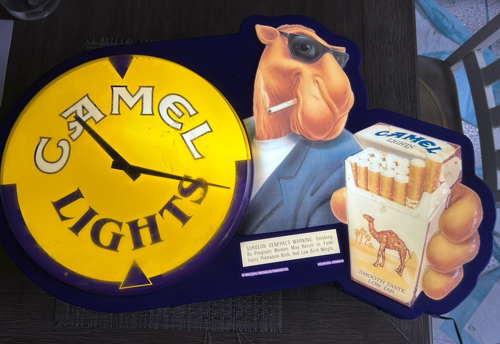 Vintage Camel Joe Cigarette Advertising Clock