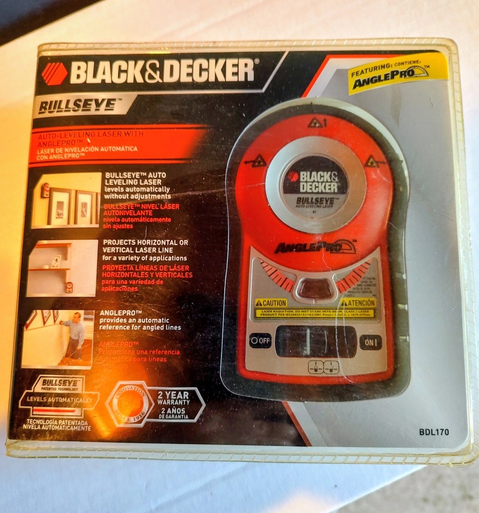 BLACK & DECKER BULLSEYE AUTO-LEVELING LASER WITH ANGLEPRO BDL170
