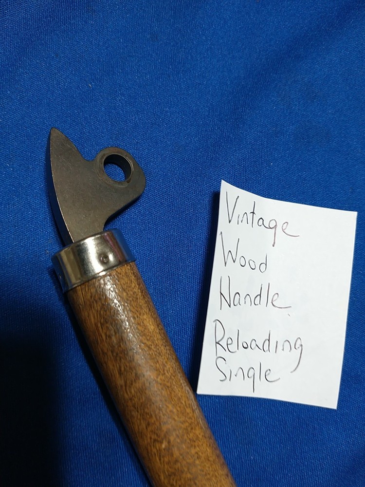 VINTAGE WOOD HANDLE RELOADING? SINGLE HANDLE 6 1/4"