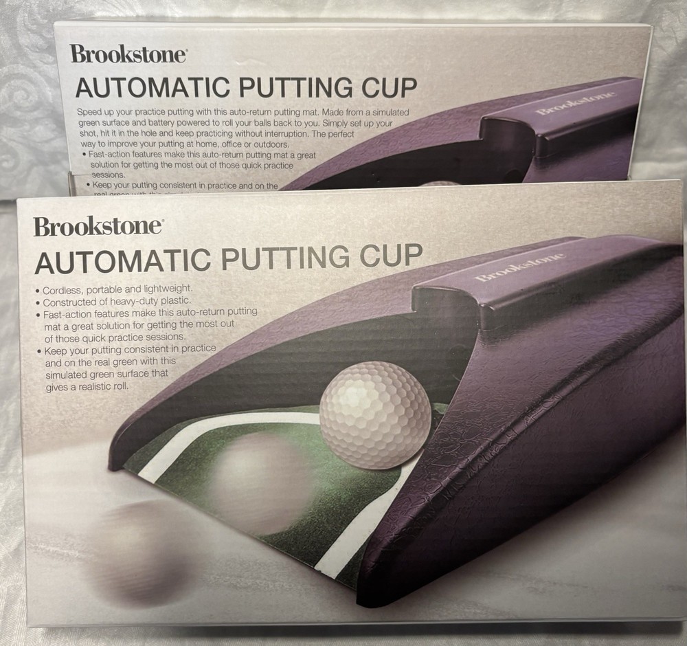 Brookstone Automatic Golf Putting Cup - Automatic Ball Return - Brand New LOT 2