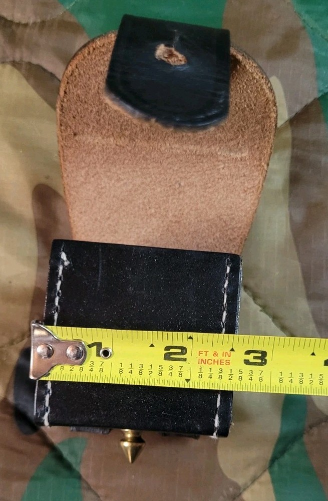 Muzzleloader Cap Or Ball Belt Pouch Black Leather Owb